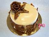 Entremet Caramel, Insert Confit Poires et Noisettes, Nougatine Amandes et Noisettes