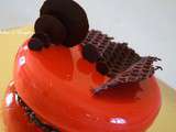 Mousse chocolat au lait et Insert confit de fraises (recettes de Ch.Felder)