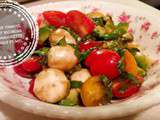 Salade d’avocats, tomates et bocconcinis avec vinaigrette balsamique et miel