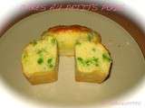 Cakes aux petits pois et parmesan