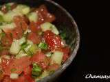 Salade marocaine concombre et tomates