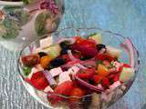 Salade de tomates, de pastèque et de feta