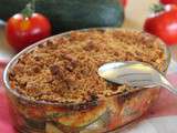 Crumble aux tomates et courgettes