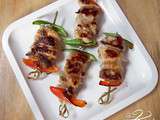 Brochettes de poulet aux piments doux