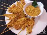 Brochettes de poulet satay de Nah