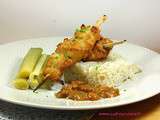 Brochettes de poulet Satay