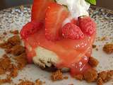 Cheesecake, rhubarbe fraise