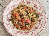 Fregola Sarda aux tomates et champignons