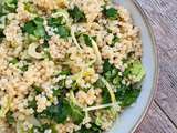 Salade de perles de couscous au fenouil et aux herbes