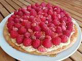 Tarte aux framboises sans gluten et sans lactose