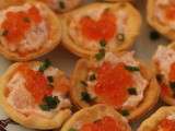 Tartelettes aux rillettes de saumon fumé