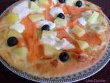 Pizza Saumon/pdt/crème fraîche {avec la pâte magique}