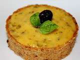 Tarte au Citron Basilic- Huile d'Olive- Olives Noires