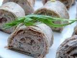 Bouchées de galettes de sarrasin au rillettes de thon à l’estragon