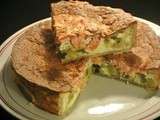 Quiche oseille, poireaux et saumon