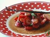 Tartare de fraise, orange, vanille et basilic