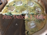 Quiche courgette et chèvre au Pesto