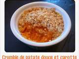 Crumble de patate douce et carotte