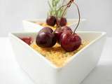 Crumble aux cerises et au miel