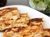 Quesadillas au poulet sauce bbq