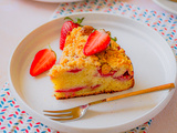 Gâteau crumble aux fraises et mascarpone