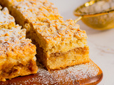 Gâteau crumble aux pommes et crème pâtissière