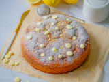 Gâteau moelleux au citron et chocolat blanc