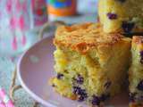 Gâteau moelleux aux myrtilles et aux amandes