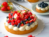 Tarte aux fruits rouges sur sablé breton