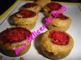 Petites bouchees d'amandes et framboises