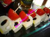 Tomates mozzarella huile d'olive basilic et douceur de balsamique tomate