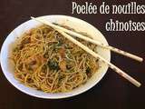 Poêlée de nouilles chinoises aux crevettes