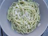 Spaghettis au pesto de courgettes