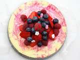 Cheesecake citron-fruits rouges pour le fêter les mamans