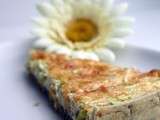 Quiche douceur aux courgettes.  [courgettes, pignons de pin et graines de lin]