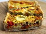 Quiche du soleil [tomates cerises-mozzarella et pesto]