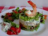 Avocat aux crevettes et truite fumée -light