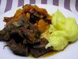 Boeuf carottes au vin rouge de Bourgogne et purée