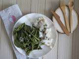 Cassolette de filet de perche et câpres aux haricots verts et cancoillotte -light