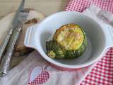 Courgette ronde farcie aux flocons d'avoine et cancoillotte