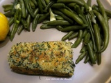 Dos de merlu poêlé en croûte d'herbes au parmesan