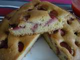 Gâteau aux fraises et son coulis de fraises