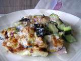 Gratin de courgette et aubergine au jambon -light