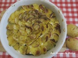 Gratin de pommes de terre et épinards au saucisson fumé à l'ail et brousse de brebis