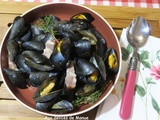 Moules à la poitrine fumée et crème