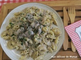 Pâtes à la crème de champignons au parmesan