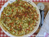 Pizza à la courgette, poivron et feta