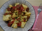 Poêlée de chou-fleur au chorizo et piquillos