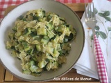 Poêlée de courgettes et cheveux d'ange, à la cancoillotte - light