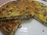 Quiche à la brousse, champignons et bacon